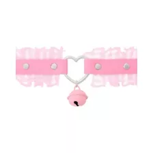 Pink Heart Charm Lace Choker Necklace at Spencer's