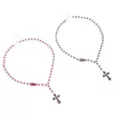Black and Red Gothic Cross Rosary Best Friend Necklace Set at Spencer's