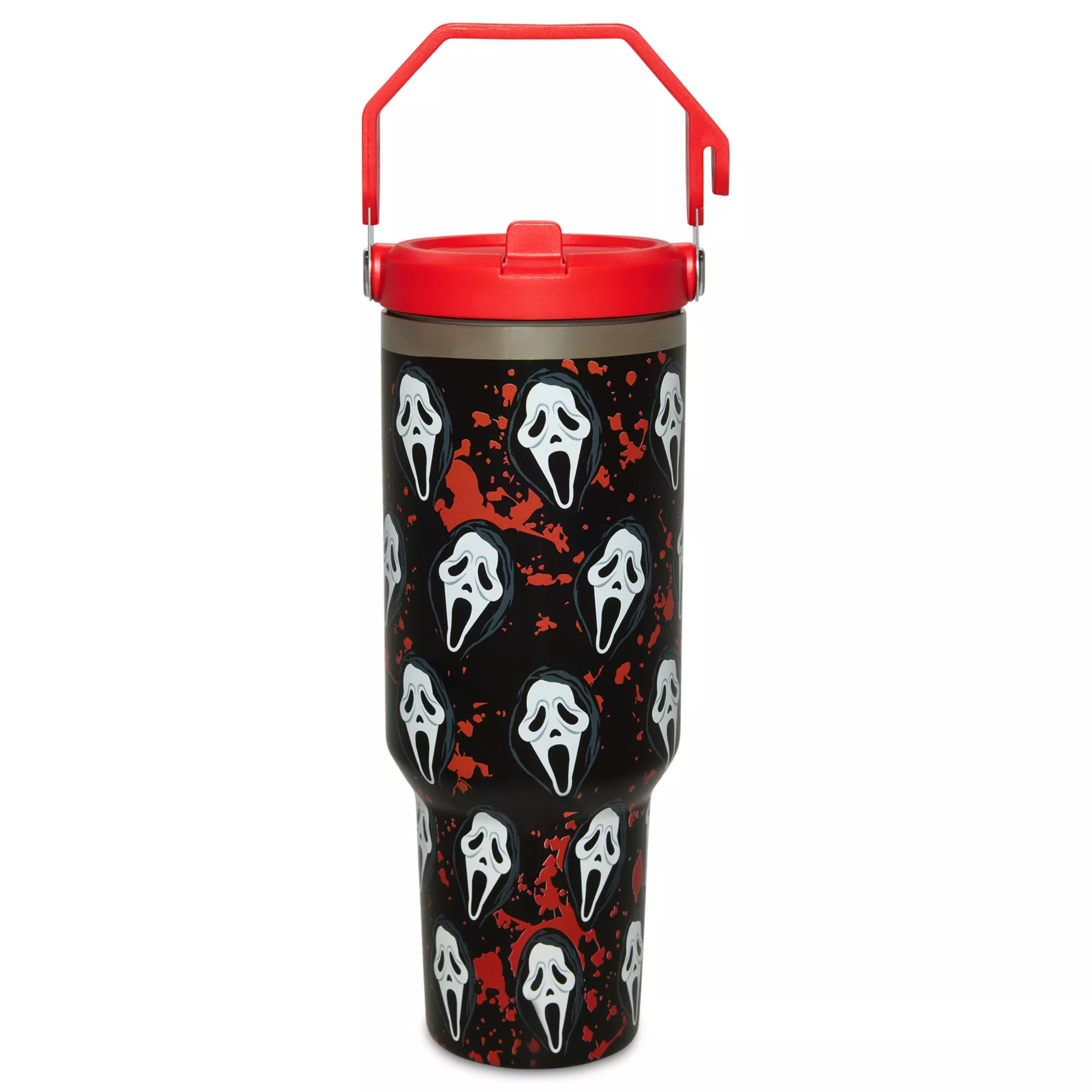 Ghost Face All Over Print Tumbler with Handle - 40 oz. at Spencer's