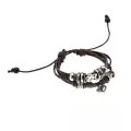 Brown Star and Heart Charm Layered Cord Bracelet at Spencer's