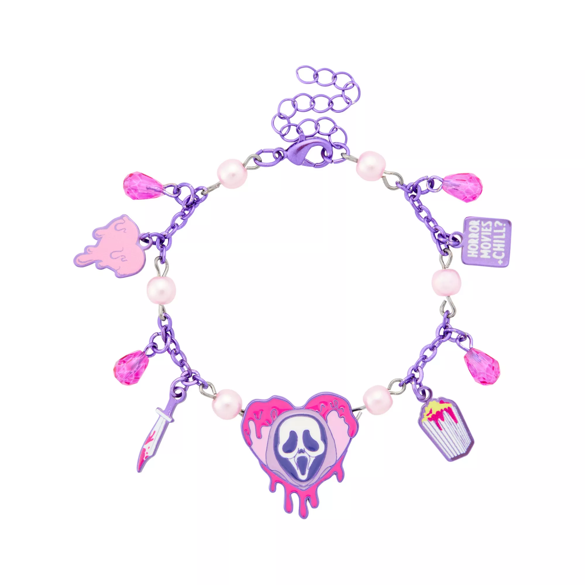 Ghost Face Pastel Charm Bracelets - 3 Pack