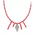 Ghost Face Red Beaded Choker Necklace at Spencer's