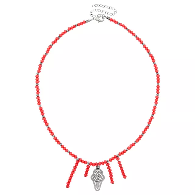 Ghost Face Red Beaded Choker Necklace at Spencer's