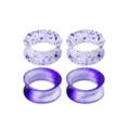 Multi-Pack Purple and White Silicone Splatter Tunnels - 2 Pair at Spencer's