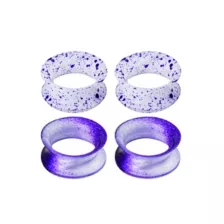 Multi-Pack Purple and White Silicone Splatter Tunnels - 2 Pair at Spencer's