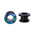 Multi-Pack Blue and Black Marble Plugs and Tunnels - 2 Pair at Spencer's