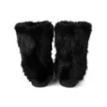 Kayla Malecc Black Faux Fur Boots at Spencer's
