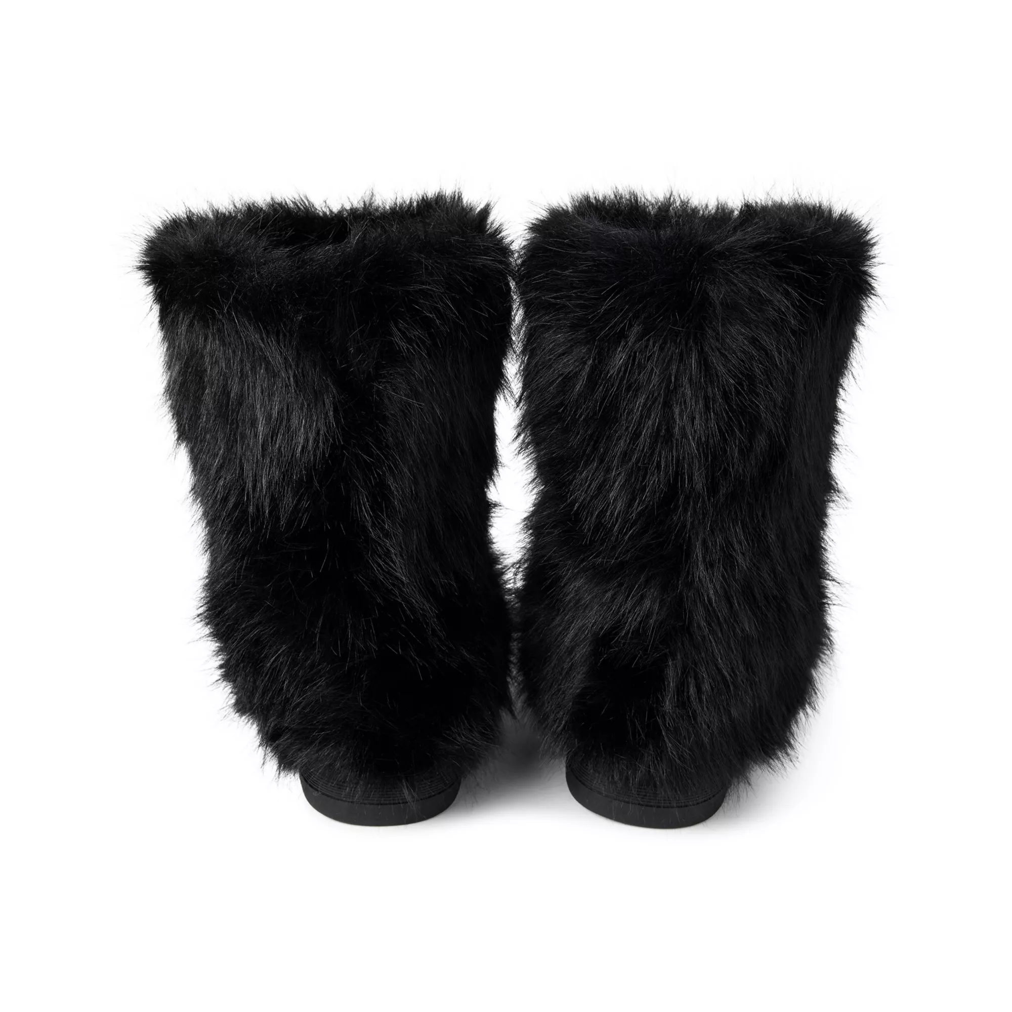 Kayla Malecc Black Faux Fur Boots
