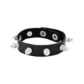 Multi-Pack Beaded Cross Chain and Spiked Cuff Bracelets - 5 Pack at Spencer's