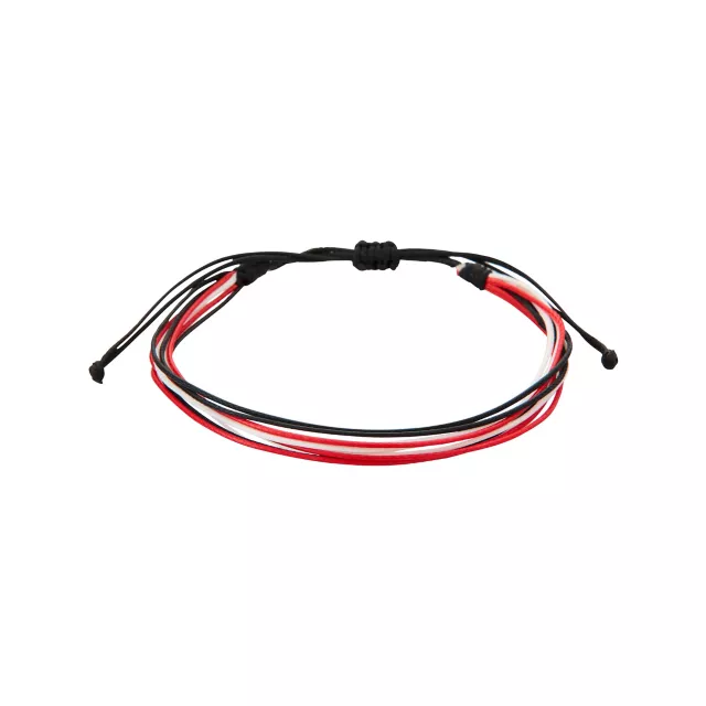 Multi-Pack Black and Red Beaded Heart Chain and Spiked Cuff Bracelets - 5 Pack at Spencer's