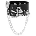 Skeleton Hand Drop Chain Cuff Bracelet at Spencer's