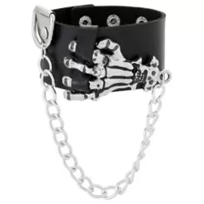 Skeleton Hand Drop Chain Cuff Bracelet at Spencer's