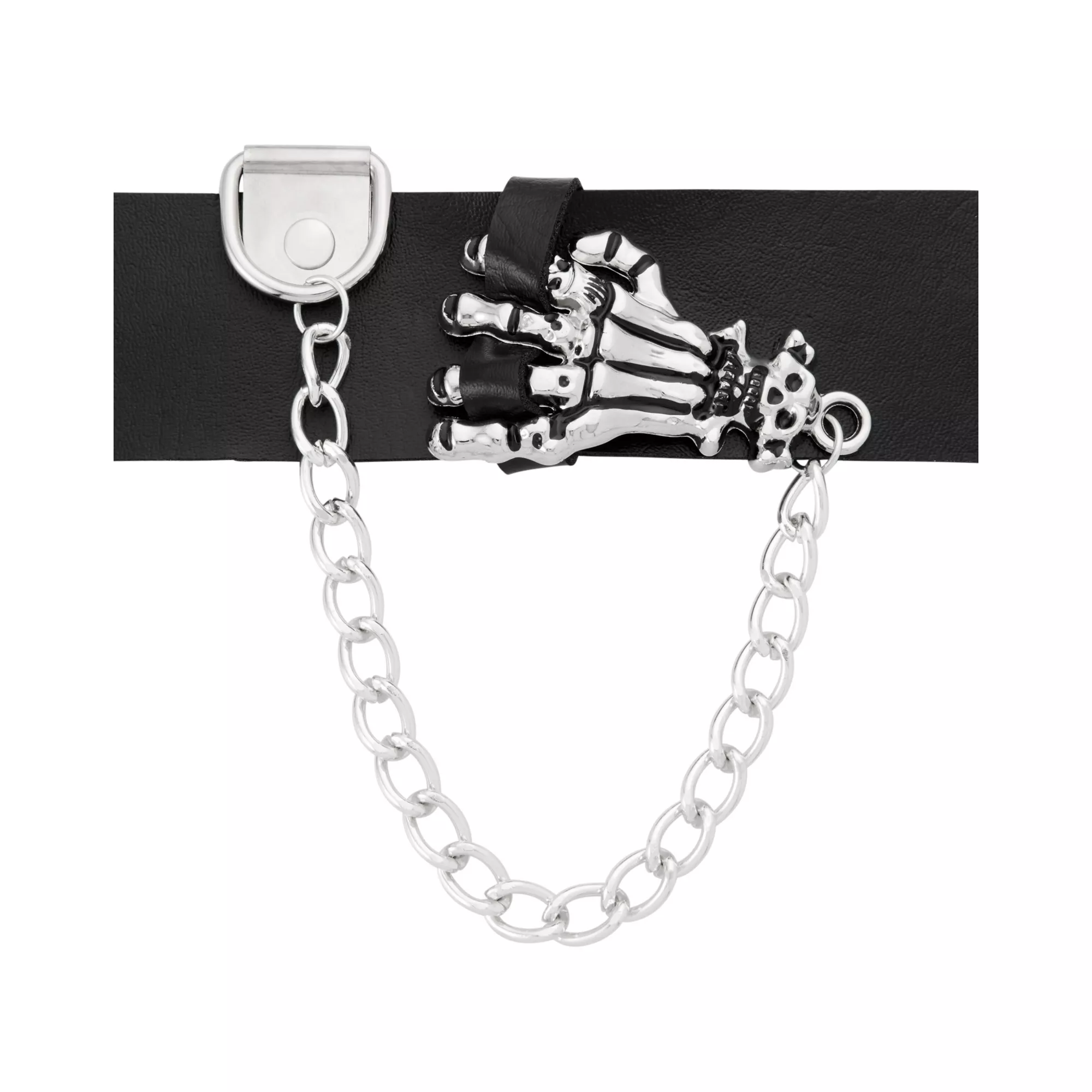Skeleton Hand Drop Chain Cuff Bracelet