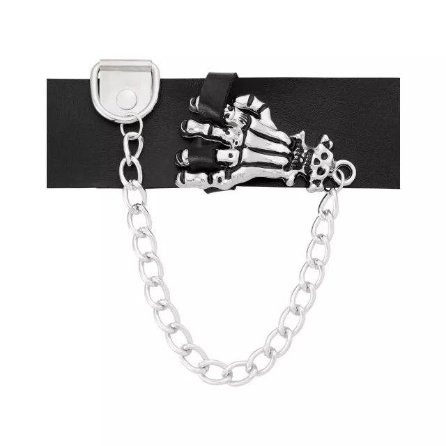 Skeleton Hand Drop Chain Cuff Bracelet at Spencer's