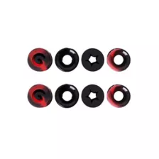 Multi-Pack Red and Black Swirl Star Silicone Tunnels - 4 Pair at Spencer's