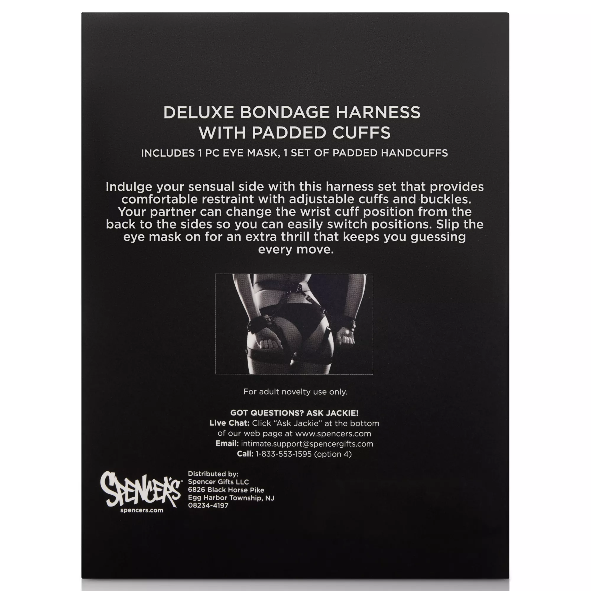Deluxe Bondage Harness with Padded Cuffs - Pleasure Bound at Spencer's
