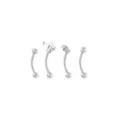 Multi-Pack Butterfly Heart CZ Belly Rings 4 Pack - 16 Gauge at Spencer's