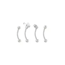 Multi-Pack Butterfly Heart CZ Belly Rings 4 Pack - 16 Gauge at Spencer's