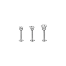 Multi-Pack CZ Labret Lip Rings 3 Pack - 16 Gauge at Spencer's