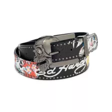 Ed Hardy Skull Stud Buckle Belt at Spencer's