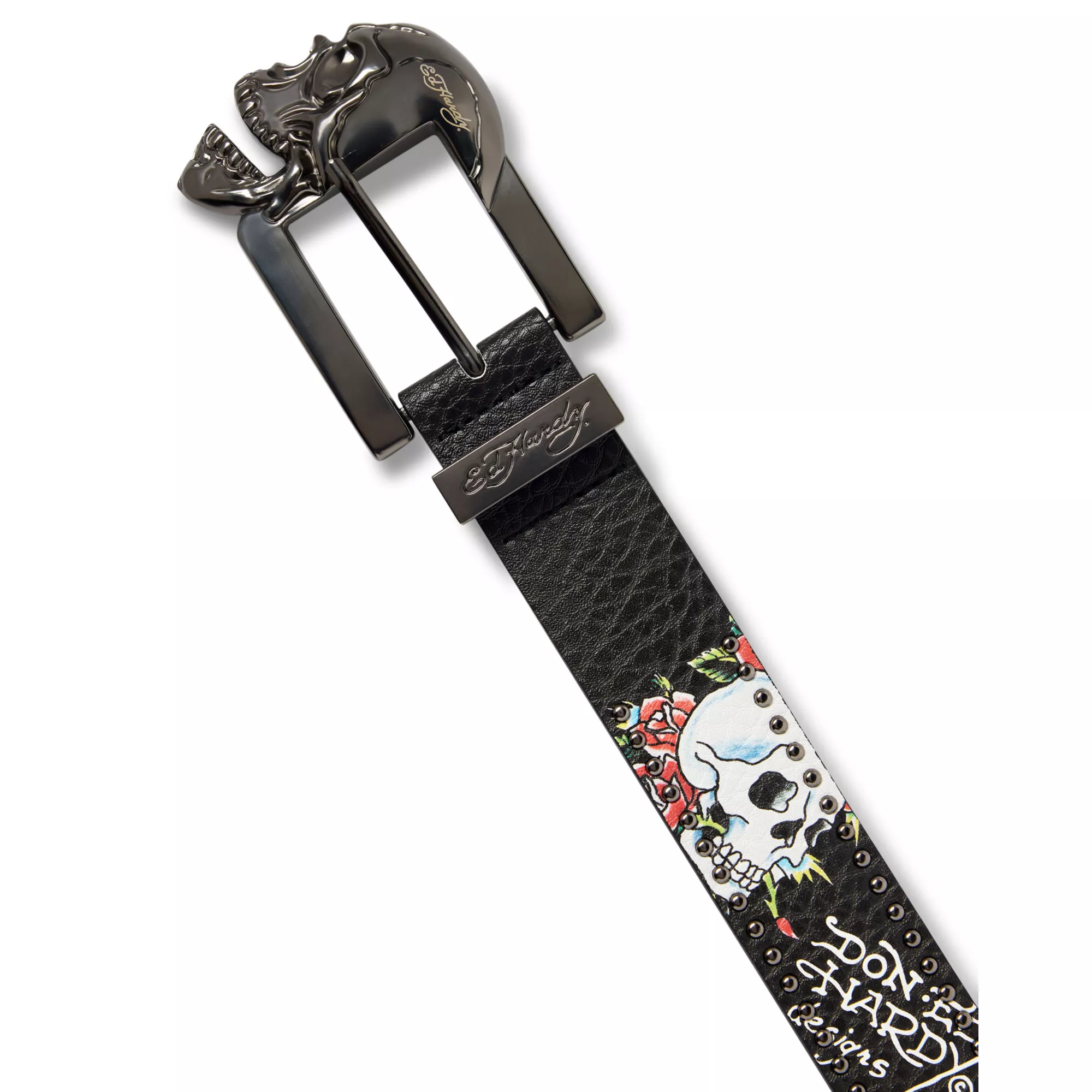 Ed Hardy Skull Stud Buckle Belt at Spencer's