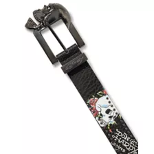 Ed Hardy Skull Stud Buckle Belt at Spencer's