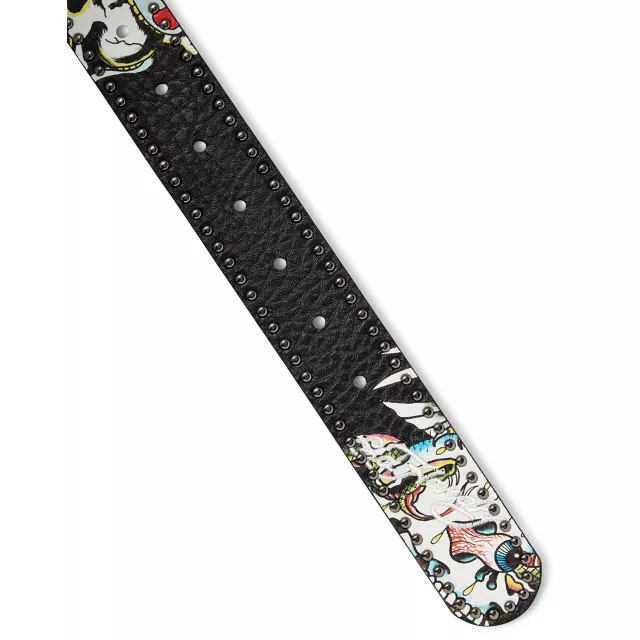Ed Hardy Skull Stud Buckle Belt at Spencer's