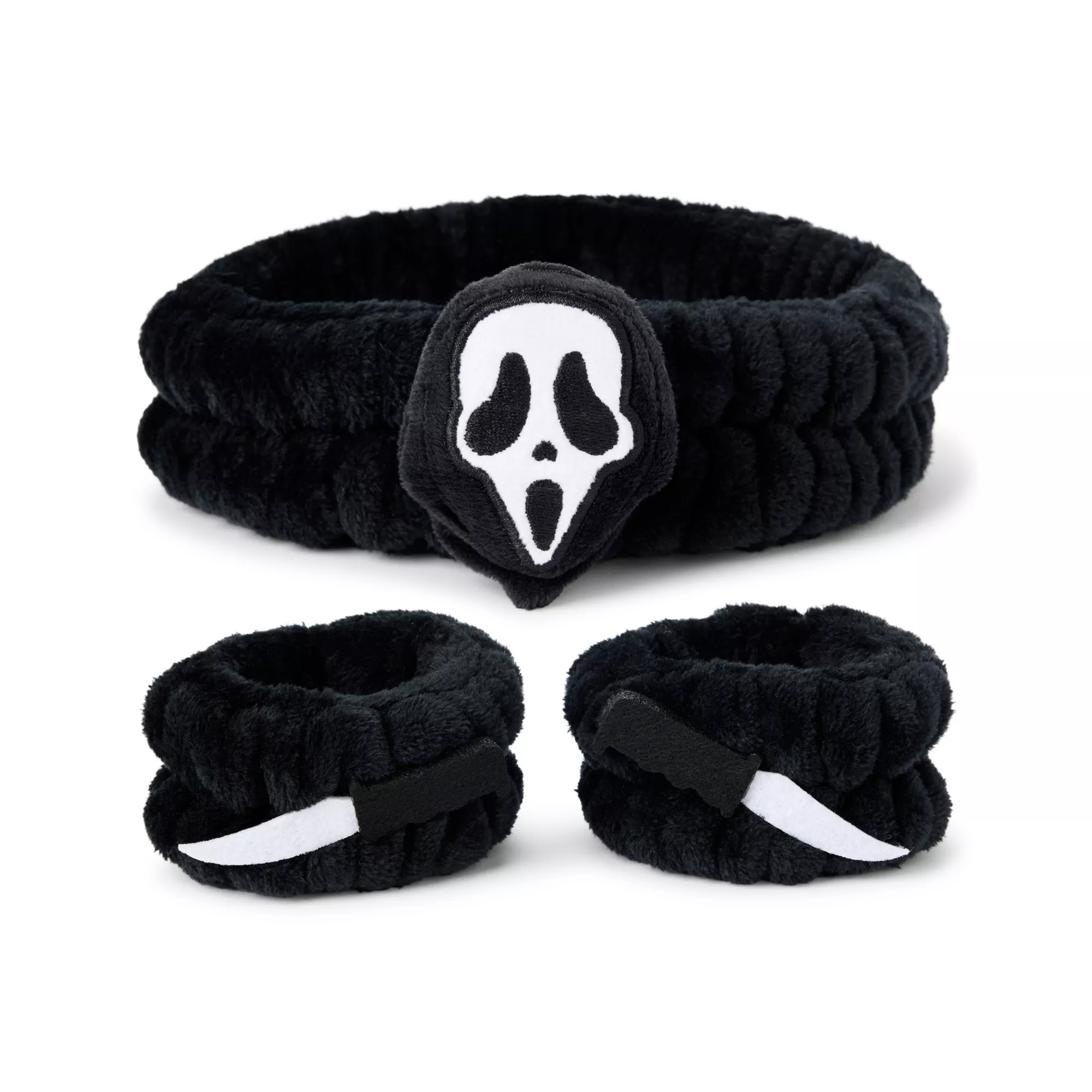 Ghost Face Headband and Wristbands Set at Spencer's