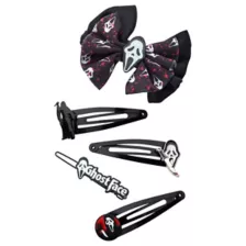 Multi-Pack Ghost Face Bow Knife Hair Clips - 5 Pack at Spencer's