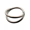 ASTM F-136 Titanium Silver-Tone Double Row Hinged Hoop Nose Ring - 18 Gauge at Spencer's