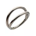 ASTM F-136 Titanium Silver-Tone Double Row Hinged Hoop Nose Ring - 18 Gauge at Spencer's