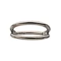 ASTM F-136 Titanium Silver-Tone Double Row Hinged Hoop Nose Ring - 18 Gauge at Spencer's