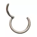 ASTM F-136 Titanium Silver-Tone Double Row Hinged Hoop Nose Ring - 18 Gauge at Spencer's