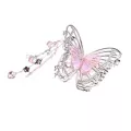 Pink and Silver-Tone Butterfly Charm Claw Hair Clip at Spencer's