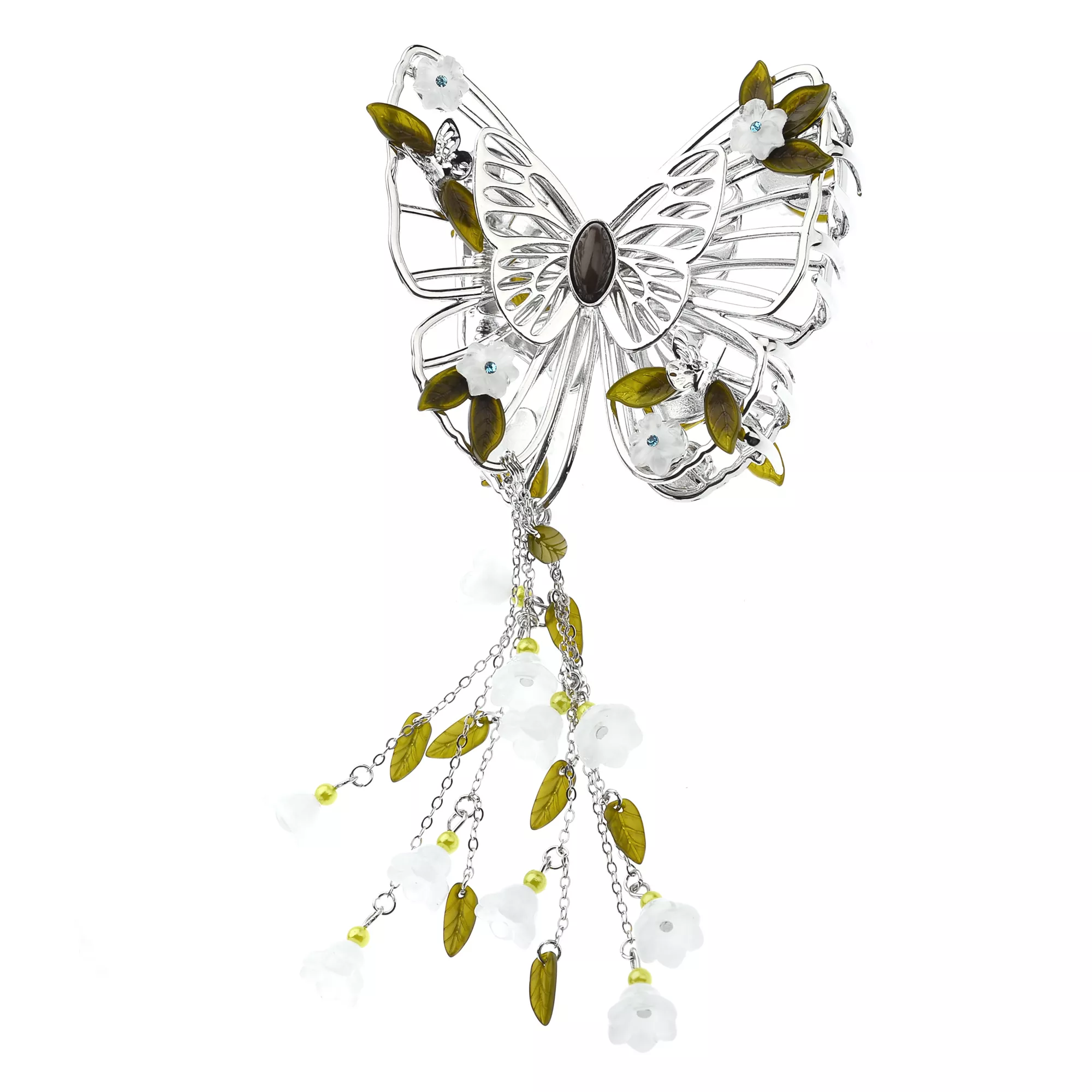 Garden Butterfly Dangle Claw Hair Clip at Spencer's