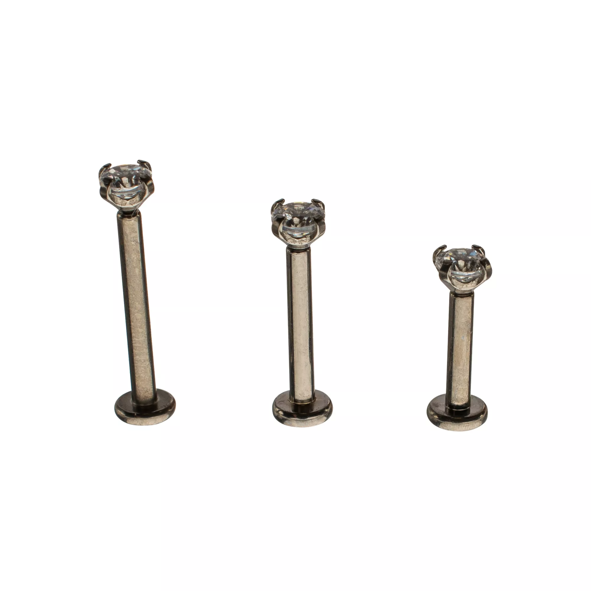 Multi-Pack Titanium Threadless Labret Lip Rings - 16 Gauge at Spencer's