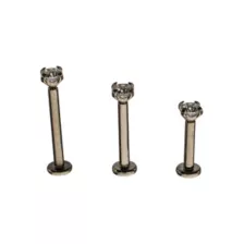 Multi-Pack Titanium Threadless Labret Lip Rings - 16 Gauge at Spencer's