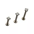 Multi-Pack Titanium Threadless Labret Lip Rings - 16 Gauge at Spencer's