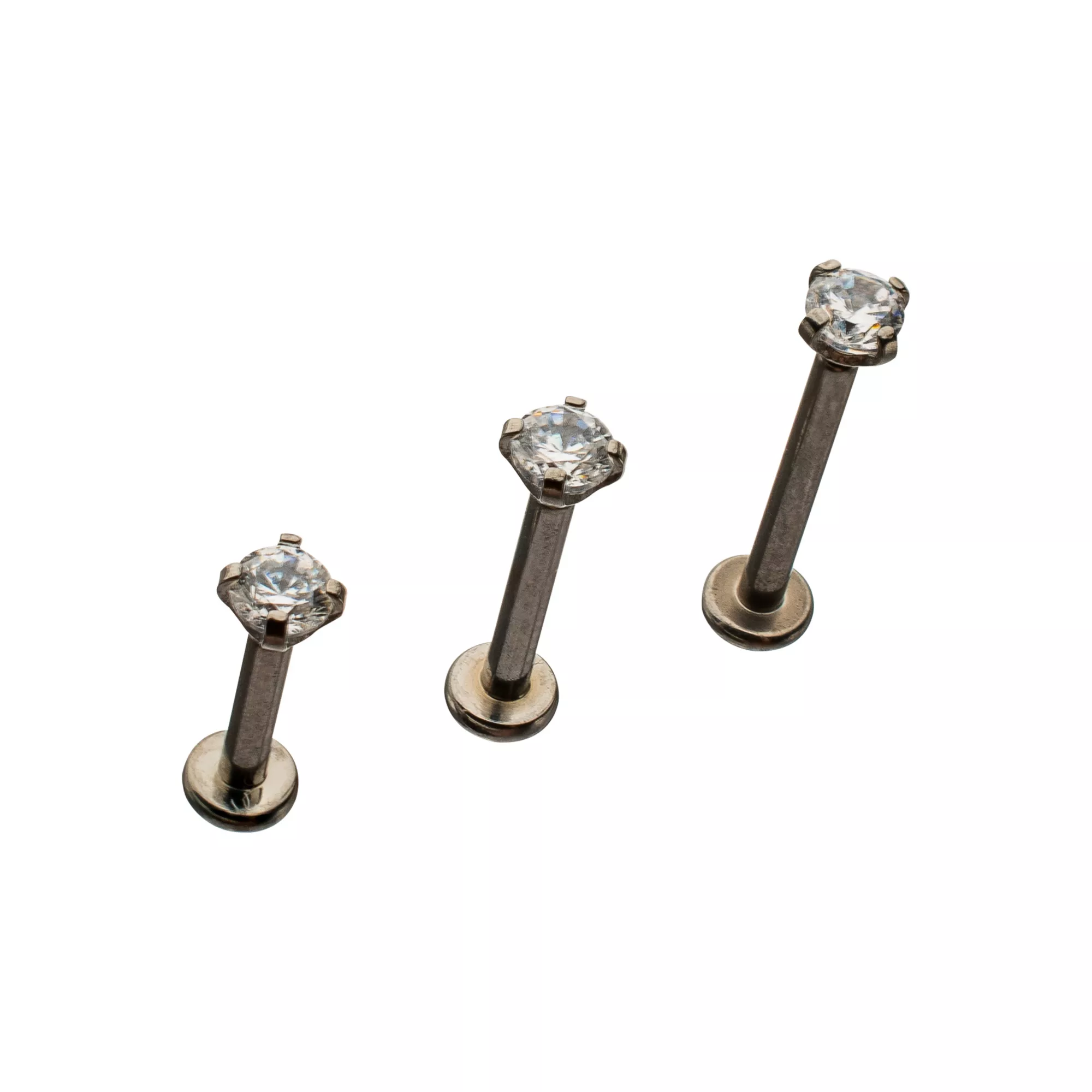 Multi-Pack Titanium Threadless Labret Lip Rings - 16 Gauge at Spencer's