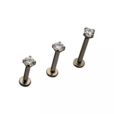 Multi-Pack Titanium Threadless Labret Lip Rings - 16 Gauge at Spencer's