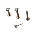 Multi-Pack Titanium Threadless Labret Lip Rings - 16 Gauge at Spencer's