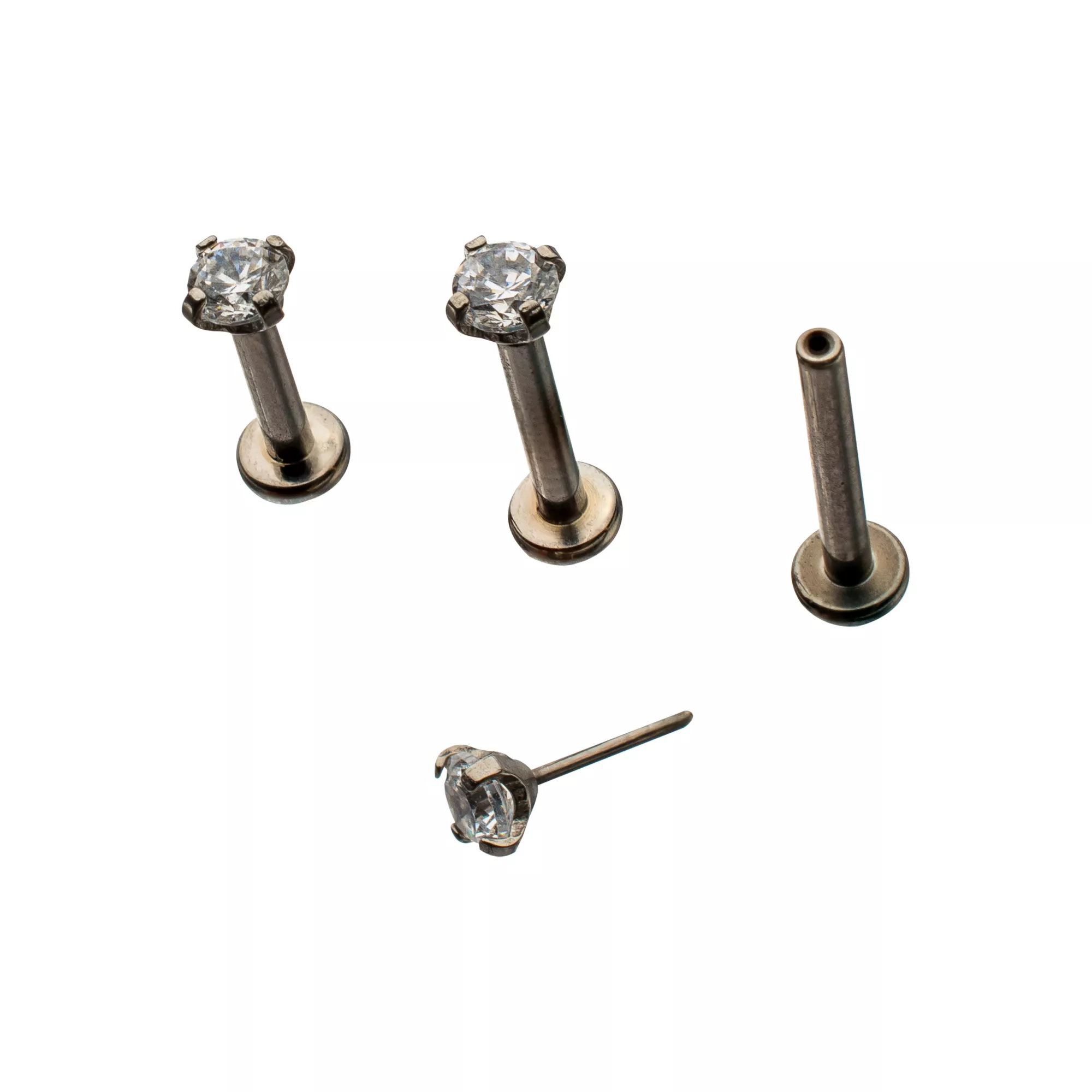 Multi-Pack Titanium Threadless Labret Lip Rings - 16 Gauge at Spencer's