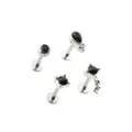 Multi-Pack Black Round Tear Drop Cartilage Earrings 4 Pack - 16 Gauge at Spencer's