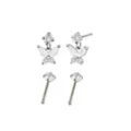 Multi-Pack CZ Butterfly Titanium Dangle Nose Pins 4 Pack - 20 Gauge at Spencer's