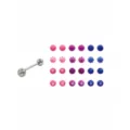 Clear CZ Silver-Tone Barbell with Interchangeable Balls - 14 Gauge at Spencer's
