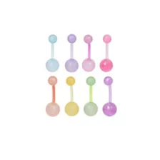 Multi-Pack Glow in the Dark Rainbow Belly Rings 8 Pack - 14 Gauge at Spencer's