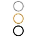 Multi-Pack Silver-Plated and Gold-Plated ASTM F-136 Titanium Hinged Septum Rings 3 Pack - 16 Gauge at Spencer's