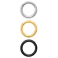 Multi-Pack Silver-Plated and Gold-Plated ASTM F-136 Titanium Hinged Septum Rings 3 Pack - 12 Gauge at Spencer's