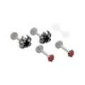 Multi-Pack CZ Spider Heart Labrets 5 Pack - 16 Gauge at Spencer's