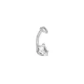 CZ Double Heart Silver-Tone Belly Ring - 14 Gauge at Spencer's